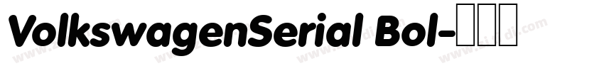 VolkswagenSerial Bol字体转换